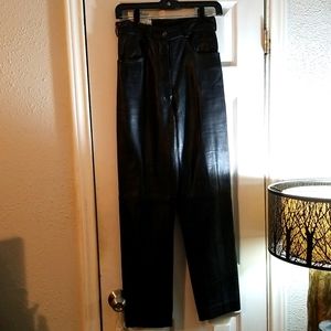 SANZZINI-Vintage Black Leather Jean's S Leather is back! SALE